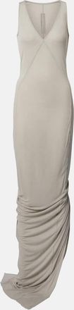 Rick Owens Gathered jersey maxi dress
