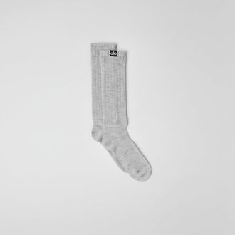 Alo | Scrunch Socks in Athletic Heather Grey, Size: Medium
