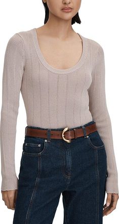 Reiss Sierra Scoop Neck Top