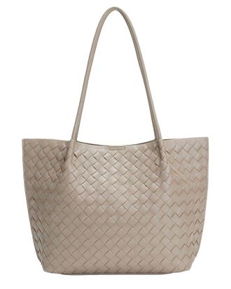 Tiffany & Fred Handwoven Leather Large Tote