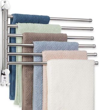 OEM Toallero Con 6 Barras Giratorias De 180&deg;, Secador De Toallas De Acero Inoxidable Sus304, Soporte Para Toallas De Pared Para Ba&ntilde;o, Cocina, Fregadero (p