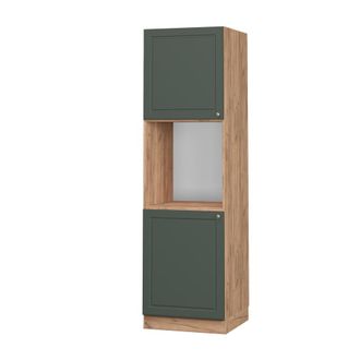 Vicco Armario Para Horno Empotrado Fame-line, Verde Dorado Casa De Campo, 60 Cm Abierto