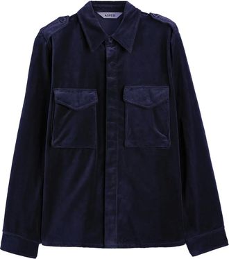 Aspesi Overhemd met klepzak - Blauw