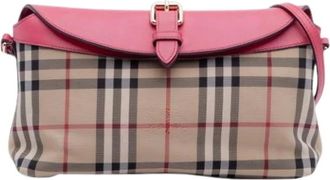 Burberry Pre-owned Cross Body Bags, female, Beige, Size: ONE SIZE Pre-owned Canvas Crossbody Bag