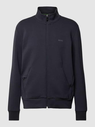 HUGO BOSS Sweatjacke mit Stehkragen Modell Skaz in Marine, Größe XXL