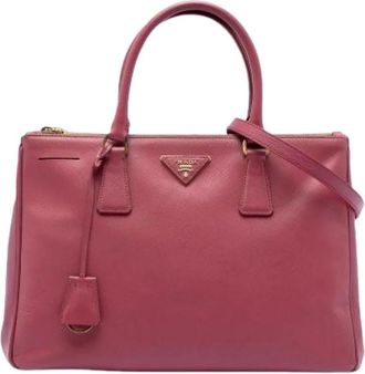 Prada Pre-owned Handbags, female, Pink, Size: ONE SIZE Pre-owned Galleria Satchel