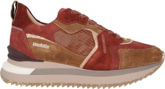 Mephisto Bruine damessneaker - Wijde pasvorm - Dames - Sneakers - Bruin - 42 EU - Su&egrave;de - Schoenen