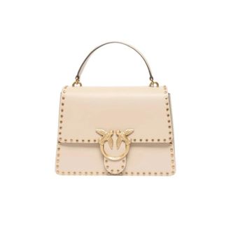 Pinko Love Bag One Top Handle Light - Dames - Handtassen - Beige - ONE Size - Katoen - Tassen