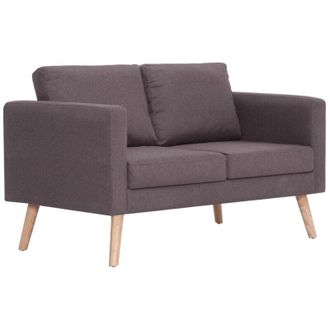 vidaXL Vidaxl - Sof&aacute; De 2 Plazas De Tela Color Gris Taupe