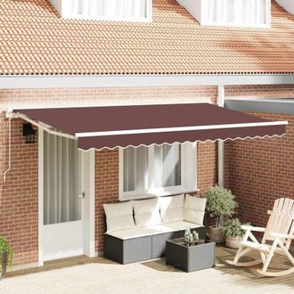 vidaXL Tela De Recambio Para Toldo Marr&oacute;n 400 X 200 Cm Lona Vidaxl