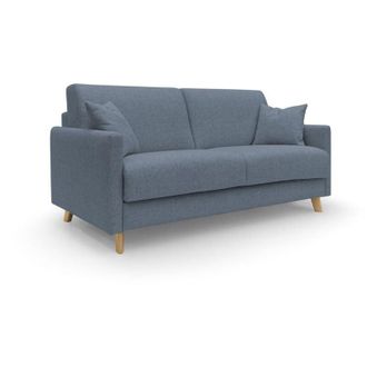 Divani.Store Edgar Sof&aacute; Cama Convertible En Tela Felis Impermeable 200 Cm (mat. 160x197) Azul
