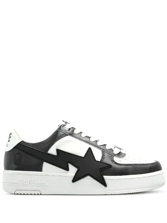 A Bathing Ape BAPE STA star-patch sneakers - men - Calf Leather/Rubber/Fabric - 9.5 - Black