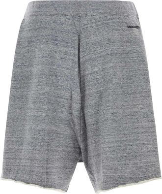 Dsquared2 Mens Grey Cotton Bermuda Shorts Greymelange Exterior
