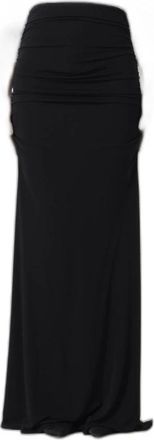 Elisabetta Franchi Lange jersey rok met drap&eacute; - Dames - Rokken - Zwart - Maat: XS Jersey