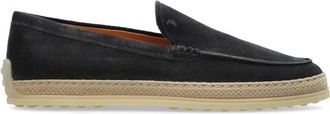 Tod's Su&egrave;de Loafers - Dames - Loafers - Blauw - 40 EU - Su&egrave;de - Schoenen