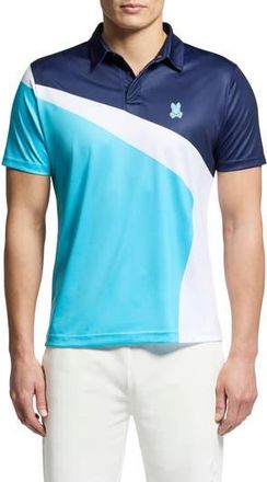 Psycho Bunny Ray Colorblock Sport Polo in Bachelor Button at Nordstrom Rack, Size 8(Xxl)