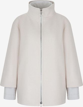 Akris Mantel aus Wollmischgewebe