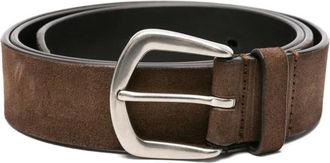Officine Creative OC Strip 083 suede belt - men - Calf Suede/Brass - 100 - Brown