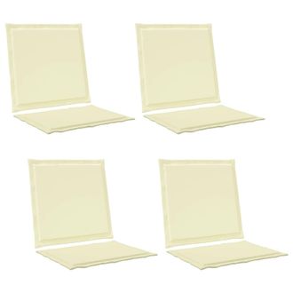 vidaXL Cojines De Asiento Y Respaldo 4 Pcs Crema 47 X 45 X 2 Cm Vidaxl