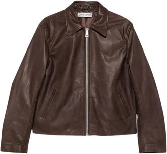 Our Legacy Mini Jacket - Heren - Leren en Su&egrave;de Jassen - Bruin - L - Leer - Jassen