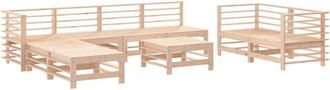 vidaXL 9 Piece Garden Lounge Set Solid Wood Pine Vidaxl