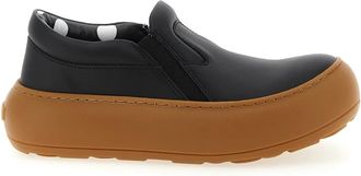 Moschino Ollie Leather Sneakers - Dames - Sneakers - Zwart - 37 EU - Leer - Schoenen