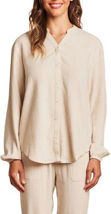 Barefoot Dreams Malibu Collection Sleep Top in Heather Bisque at Nordstrom Rack, Size X-Large