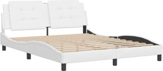 vidaXL Bed Frame without Mattress Zadar White 160x200 cm Faux Leather vidaXL