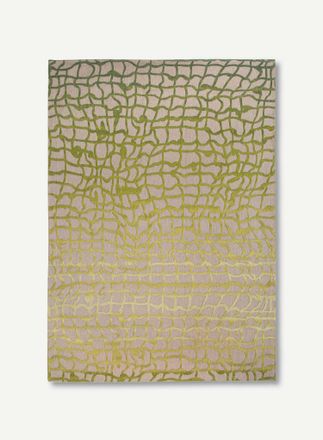 Louis De Poortere Dedalo Design - Alfombra Contempor&aacute;nea De Mad Men - Hecha En B&eacute;lgica - Acabado A Mano - Antideslizante Natural - 100% Poli&eacute;ster - Verde Rep&uacute;blica - 80