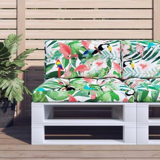 vidaXL vidaXL Cuscini per Pallet 2 pz Multicolori in Tessuto
