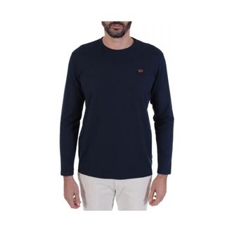 Paul & Shark Heren, Tops, Blauw, Maat: M Katoen