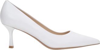 Estro & Luminara Witte Lage Hak Schoenen van Leer - Dames - Pumps - Wit - 40 EU - Leer - Schoenen