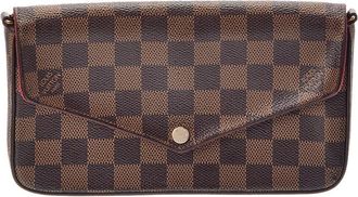 Louis Vuitton Brown Damier Ebene F&eacute;licie Pochette (Authentic Pre-Loved)