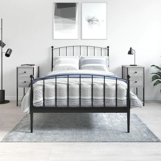 vidaXL Vidaxl - Mesitas De Noche 2 Uds Madera De Ingenier&iacute;a Gris 32x42x70 Cm