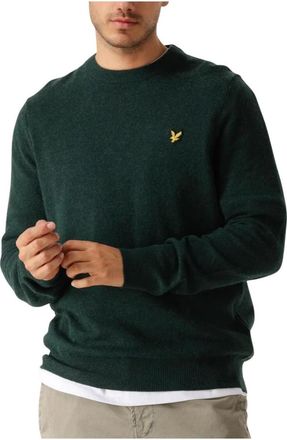 Lyle & Scott Lamsvachtmix Trui met Ronde Hals - Heren - Ronde hals truien - Groen - XL - Wol - Truien & Vesten
