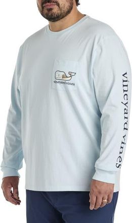 Vineyard Vines Big & Tall Mountain Long-Sleeve T-Shirt in Pale Sky at Nordstrom, Size 2X Big