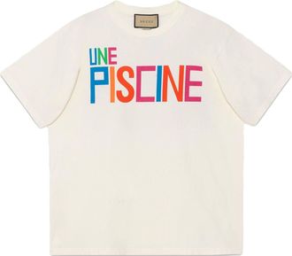 Gucci Cotton Jersey T-Shirt With Print Ivory 616036-XJFFX-9095