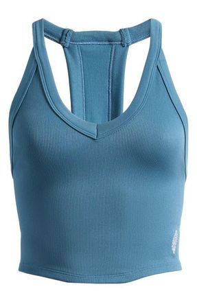 Free People FP Movement All Clear Crop Racerback Tank in Riptide at Nordstrom, Size X-Large