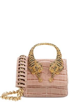 Roberto Cavalli Roar crocodile-embossed tote bag - women - Polyurethane/Polyester/Bos Taurus - One Size - Pink