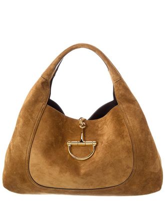 Gucci Softbit Maxi Suede Shoulder Bag