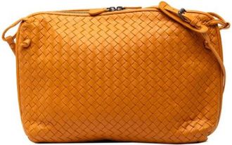 Bottega Veneta Pre-owned Cross Body Bags, female, Orange, Size: ONE SIZE Pre-owned Leather Crossbody Bag