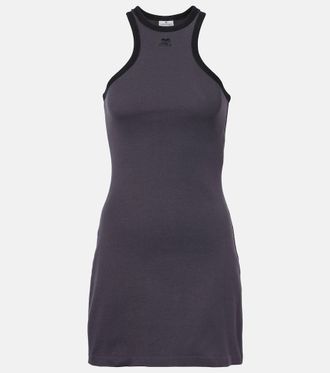 VIP価格★【Courreges】Circle Rib Black Viscose Mini Dress Courrèges Circle Rib Black Viscose Mini Dress | THE LIST