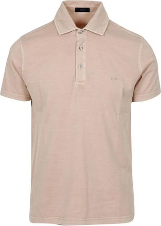 Fay Cotton Jersey Polo Shirt - Heren - Polos - Roze - S - Katoen - Tops