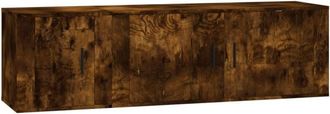 vidaXL Vidaxl - 2 Piece tv Cabinet Set Smoked Oak Engineered Wood