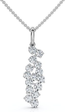 Pompeii3 1/3Ct Cascading Diamond Pendant Necklace 14k Gold Lab Grown
