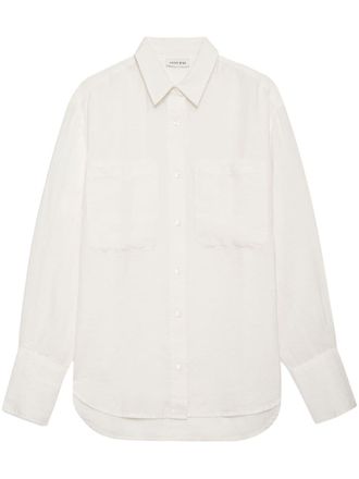 Anine Bing long-sleeve linen shirt - White