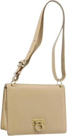 Ferragamo Pre-owned Cross Body Bags, female, Beige, Size: ONE SIZE Pre-owned Shoulder Bag