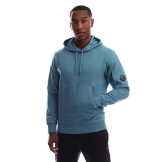 C.P. Company Heren-C.P. Company Diagonal Raised Fleece Lens Hoodie in blauw