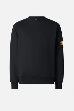 Moose Knuckles HARTSFIELD GOLD LOGO SWEATSHIRT Size: M, colour: BLACK