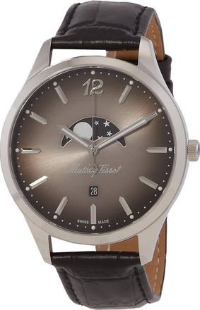 Mathey-Tissot Urban Moon Quartz Moon Phase Black Dial Mens Watch H411LAN